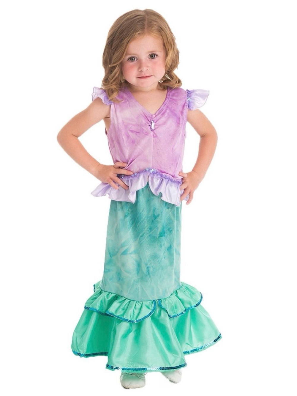 Kids Mermaid Dress-Up Costume in Purple & Teal